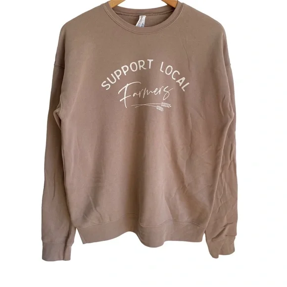 Bella Canvas Sweaters Bella Canvas Fleece Collection Support Local Farmers Crewneck Sweatshirt Poshmark